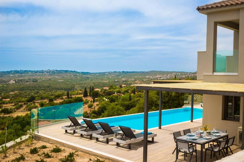 New Villa Blue With Private Pool At Trapezaki Livathos  Exterior foto
